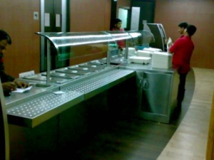 Bain Marie Counter with  Sneeze Guard 